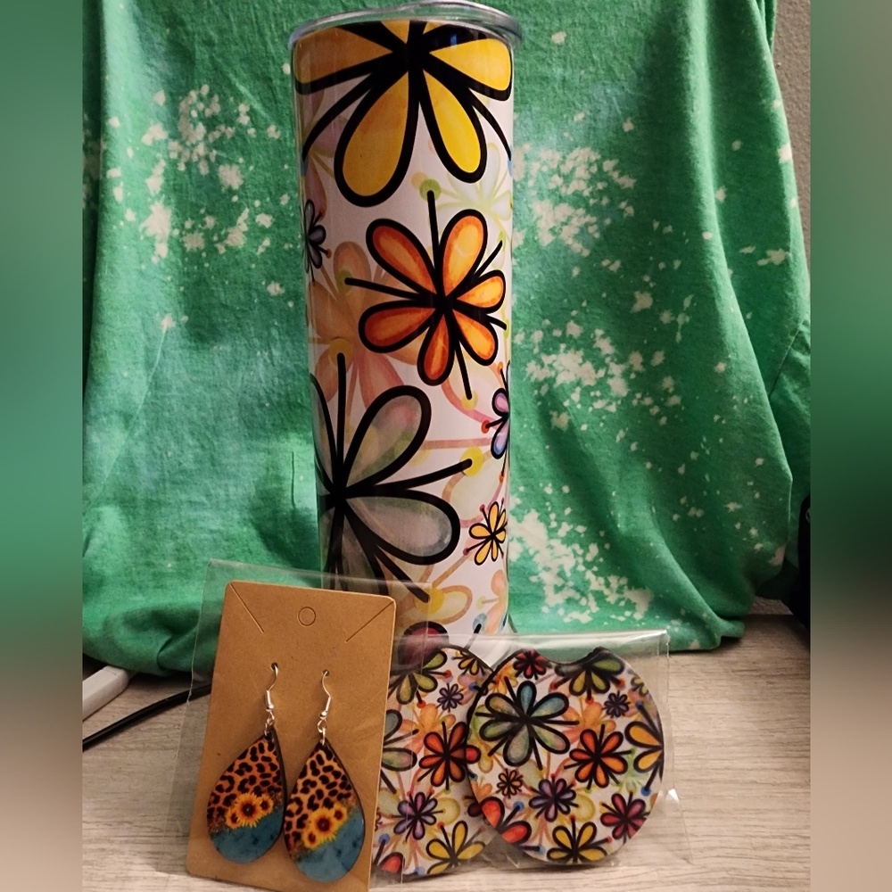 Doodle Flower 20oz Tumbler Bundle